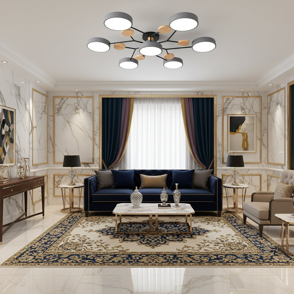 Nordic Modern | Flush Mount Ceiling Light with Energy-Efficient LED | Minimalist Design for Bright Home Illumination 12