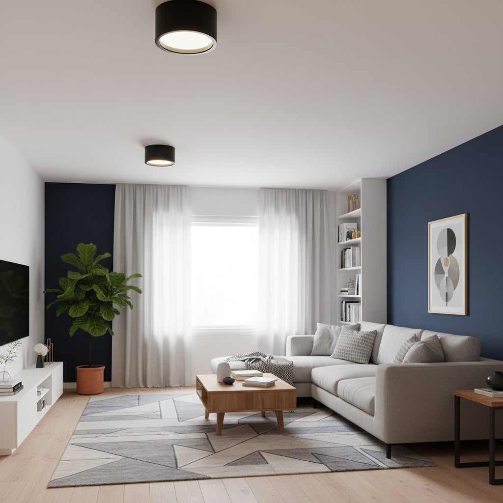 Nordic Style | Flush Mount Ceiling Light with Adjustable Color Temperature | Energy-Efficient Fixture for Modern Spaces 0