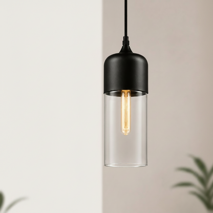 Nordic | Glass Pendant Light with Wooden Accents | Modern Illumination for Any Room 21