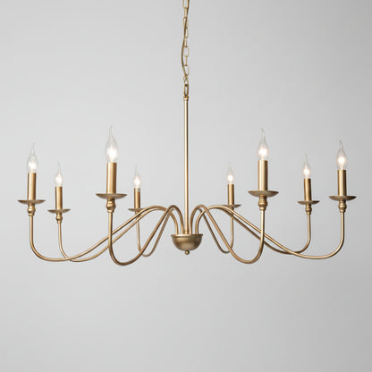 Retro Loft | Black Chandelier Light with Iron Finish | Elegant Fixture for Dining Rooms 9