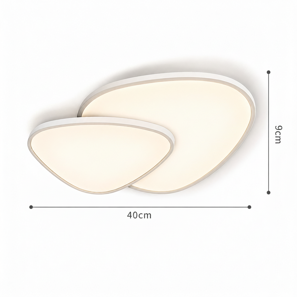 Stylish Flush Mount Ceiling Light with Soft Diffused Illumination | Modern Triangle Design for Elegant Home Decor 0