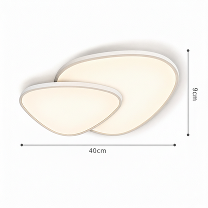 Stylish Flush Mount Ceiling Light with Soft Diffused Illumination | Modern Triangle Design for Elegant Home Decor 0