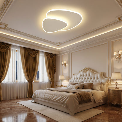 Stylish Flush Mount Ceiling Light with Soft Diffused Illumination | Modern Triangle Design for Elegant Home Decor 0