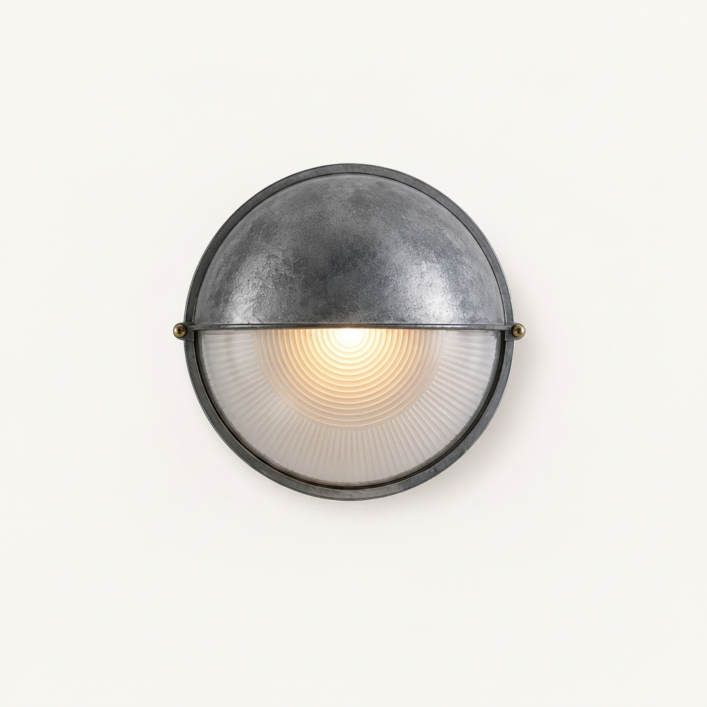 Large size wall light fixture with dimensions and features on a white background