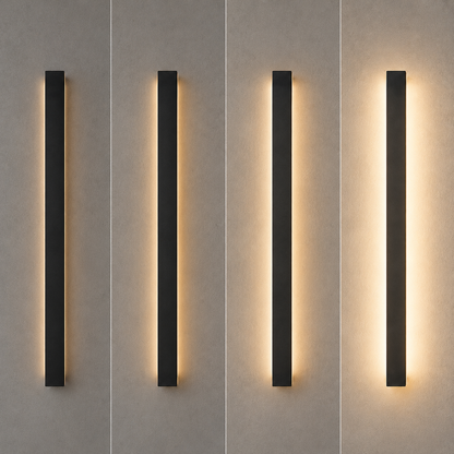 LED wall sconce with color temperature options and features displayed.