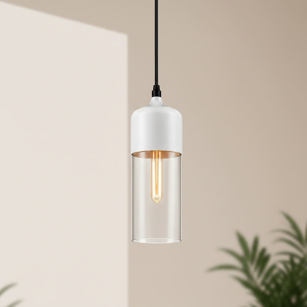Nordic | Glass Pendant Light with Wooden Accents | Modern Illumination for Any Room 17