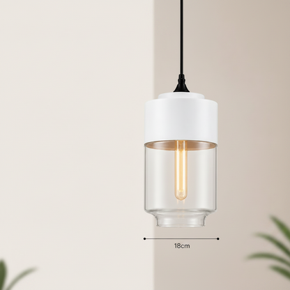 Nordic | Glass Pendant Light with Wooden Accents | Modern Illumination for Any Room 24