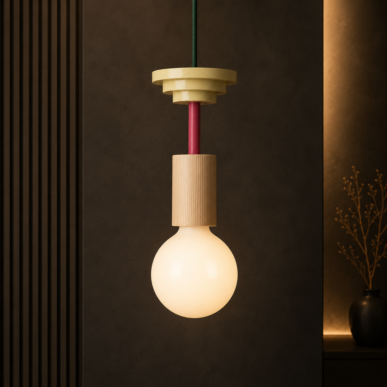 Geometric Pendant Light for Kids' Room with Colorful Design | Modern Illumination for Playful Spaces
