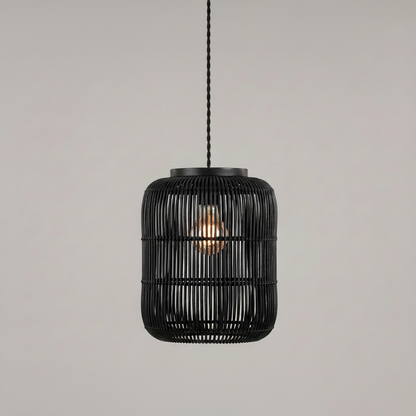 Elegant Rattan Pendant Light with Hand-Knitted Wicker Design | Cozy Ambiance for Living Spaces 3